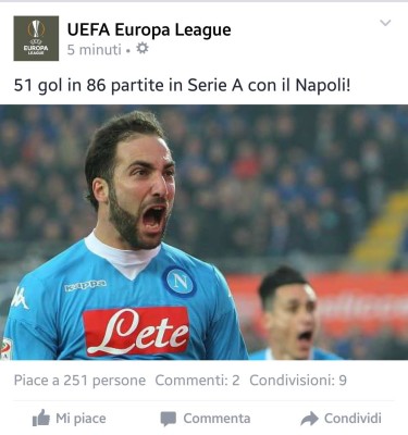 higuain uefa europa league