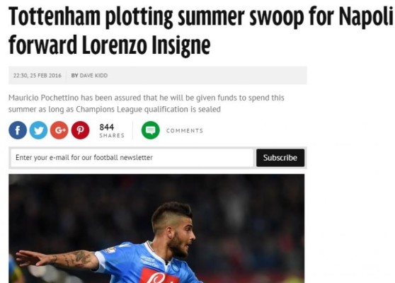 insigne tottenham