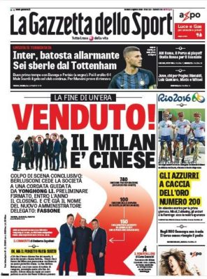 prima pagina gazzetta