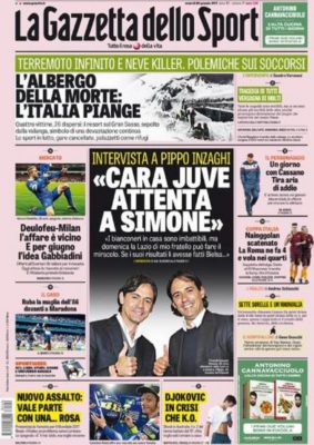 prima pagina gazzetta